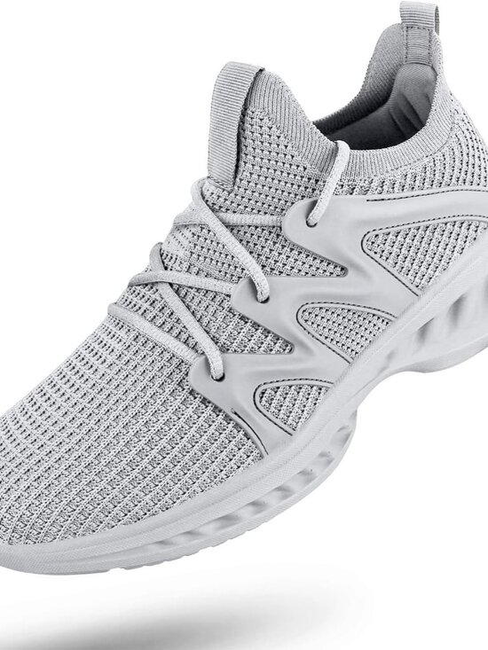 Other - Men's Light Grey Breathable Non Slip Running Athletic Gym Tennis Sneaker Shoes